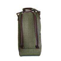 OT Tweed and Leather Boot Bag Dark Green