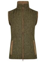 Dubarry Juniper Quilted Tweed Gilet with knitted panels Heath