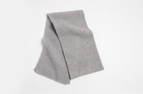 Cashmere Ribbed Scarf -Light Grey