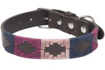 Argentine Bridle Leather Collars Berry/Navy
