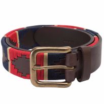 Men's Polo Belt - Red/Navy/Cream