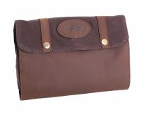 FFF Leather and Canvas Washbag