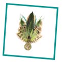 Green Feather Pin